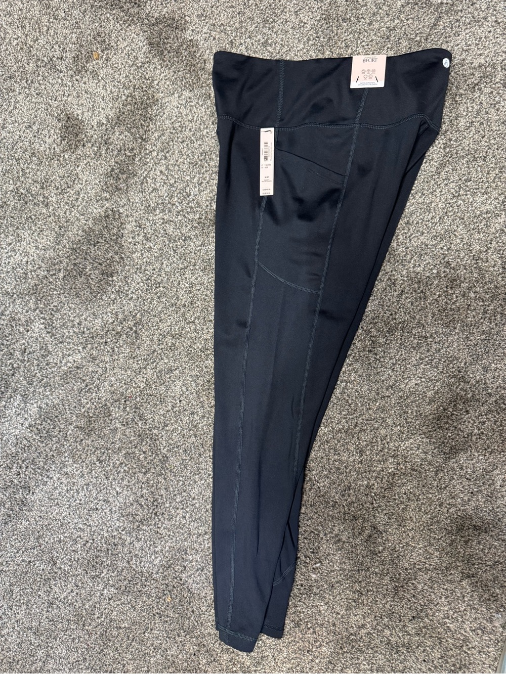 Victoria's Secret Black High-Rise Leggings with Side Stitch Detail